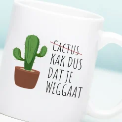 Ditverzinjeniet Mokken & Glazen|Mok Cactus dat je weggaat