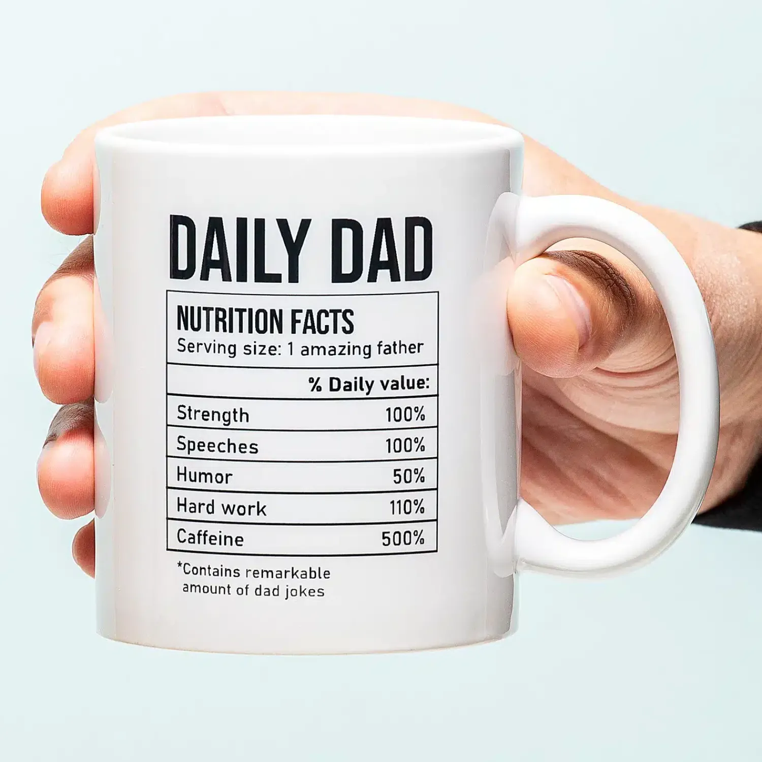 Ditverzinjeniet Mokken & Glazen|Mok Daily Dad nutrition facts