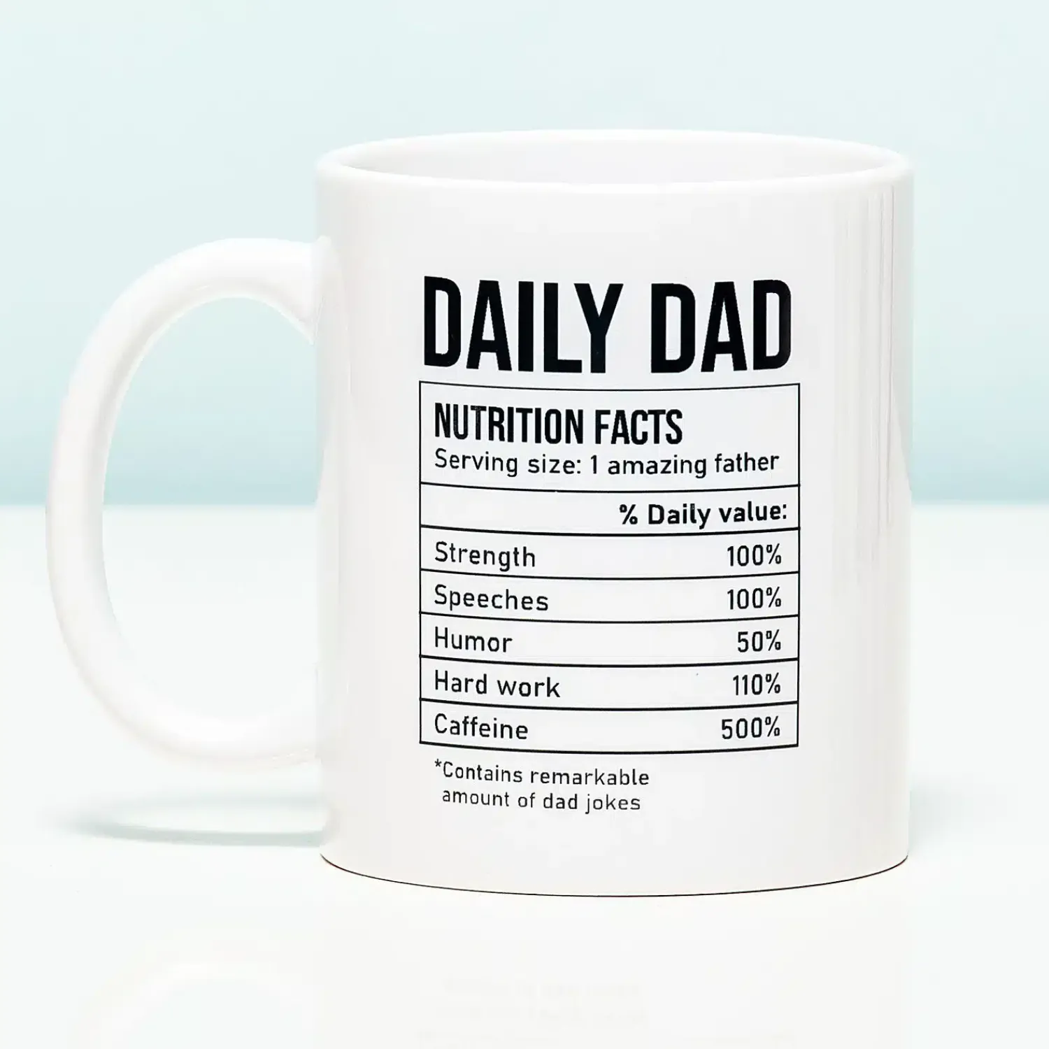 Ditverzinjeniet Mokken & Glazen|Mok Daily Dad nutrition facts
