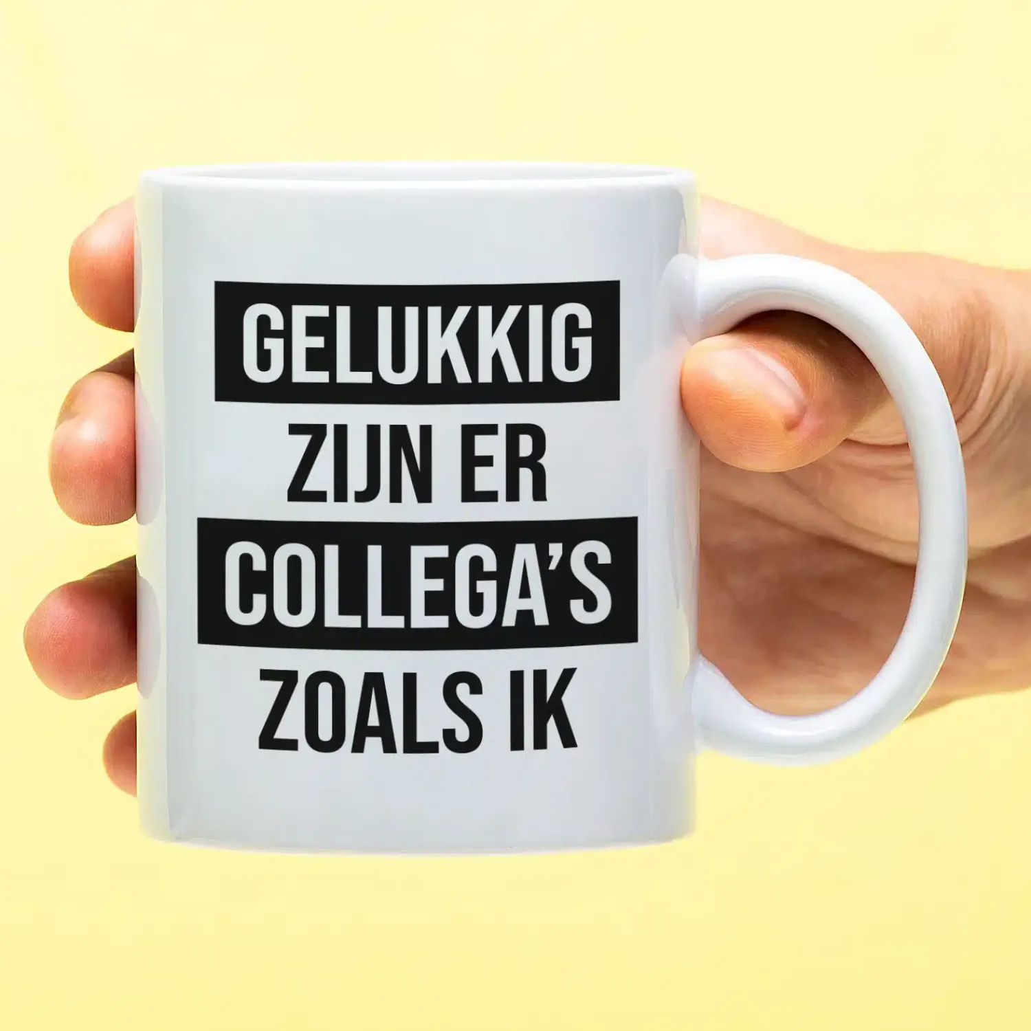 Ditverzinjeniet Kantoor|Mokken & Glazen|Mok Gelukkig zijn er collega’s zoals ik