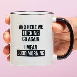 Ditverzinjeniet Kantoor|Mokken & Glazen|Mok Here We Fucking Go Again