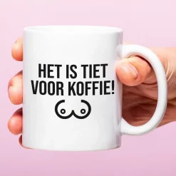 Ditverzinjeniet Mokken & Glazen|Mok Het is tiet voor koffie!