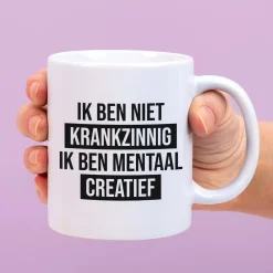 Ditverzinjeniet Mokken & Glazen|Mok Ik ben niet krankzinnig