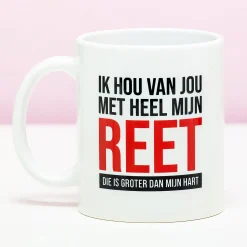 Ditverzinjeniet Mokken & Glazen|Mok Ik hou van jou met heel mijn reet