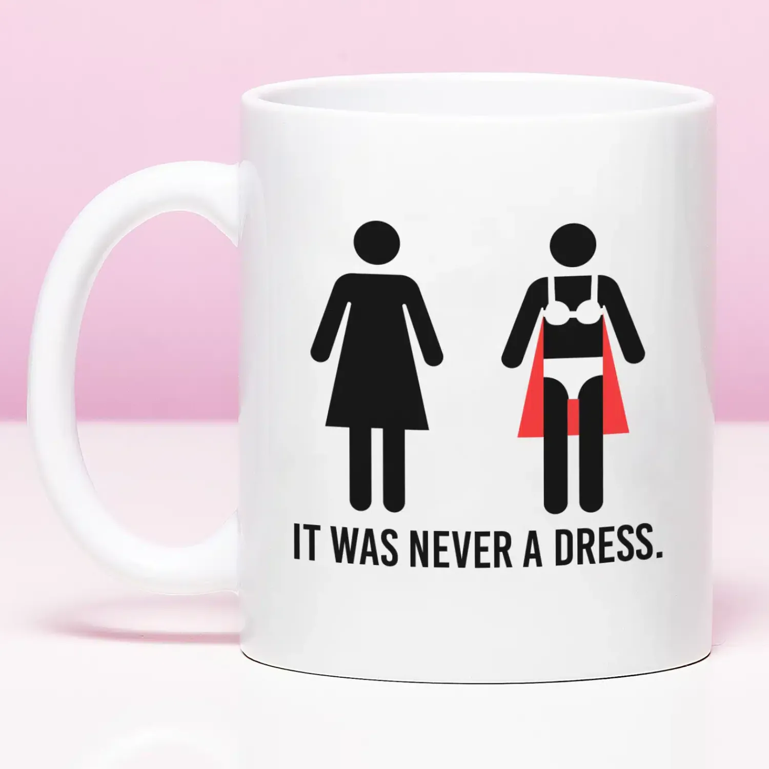 Ditverzinjeniet Mokken & Glazen|Mok It Was Never a Dress