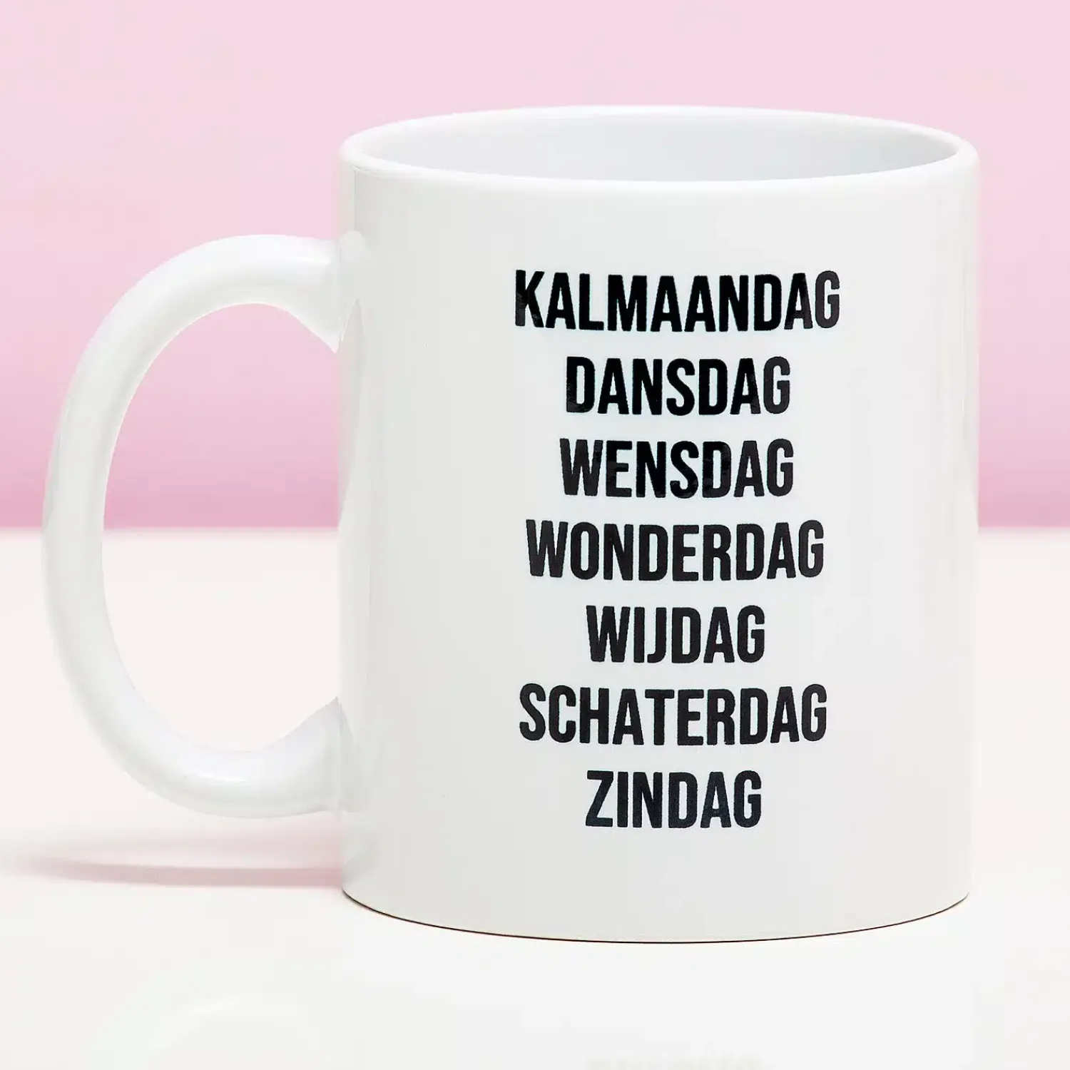 Ditverzinjeniet Kantoor|Mokken & Glazen|Mok Kalmaandag, dansdag, wensdag