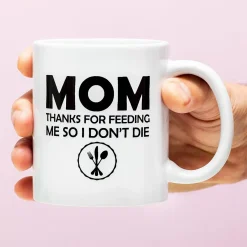 Ditverzinjeniet Mokken & Glazen|Mok Mom Thanks For Feeding Me