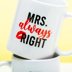 Ditverzinjeniet Mokken & Glazen|Mok Mr Right & Mrs Always Right (set van 2)