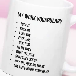 Ditverzinjeniet Kantoor|Mokken & Glazen|Mok My Work Vocabulary