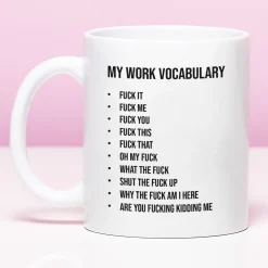 Ditverzinjeniet Kantoor|Mokken & Glazen|Mok My Work Vocabulary