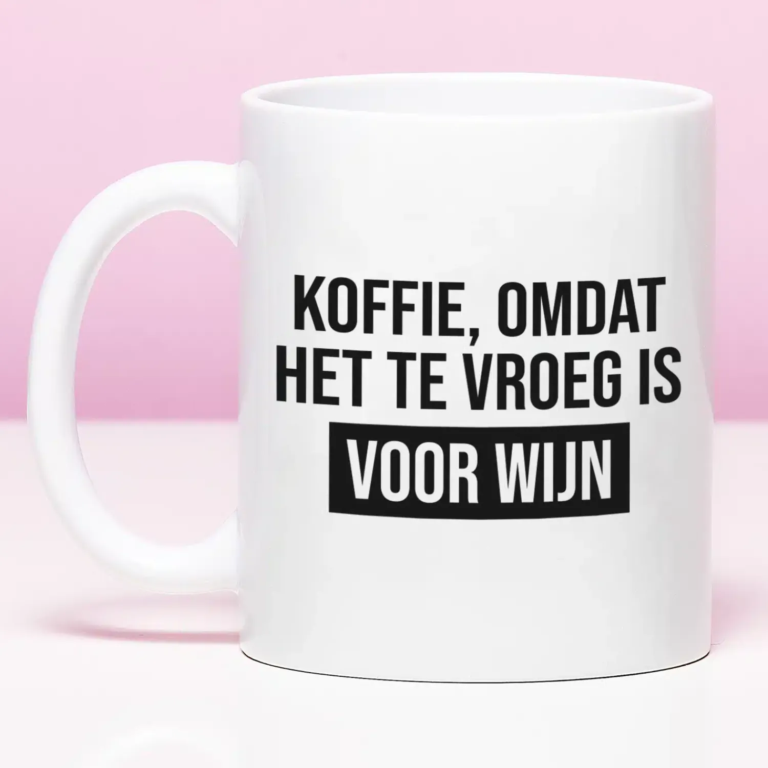 Ditverzinjeniet Kantoor|Mokken & Glazen|Mok Te vroeg voor wijn