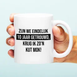 Ditverzinjeniet Mokken & Glazen|Mok Zijn we eindelijk zoveel jaar getrouwd