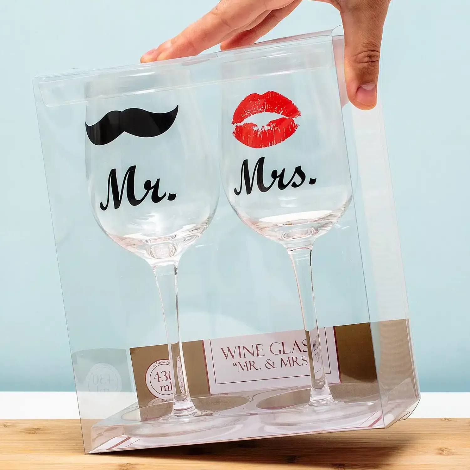 Ditverzinjeniet Borrelen|Mr. en Mrs. wijnglazen (set van 2)