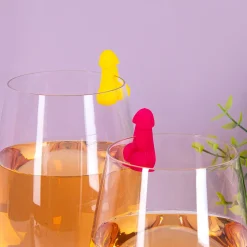 Ditverzinjeniet Vrijgezellenfeestjes|Borrelen|Piemel glasmarkeerders (set van 6)