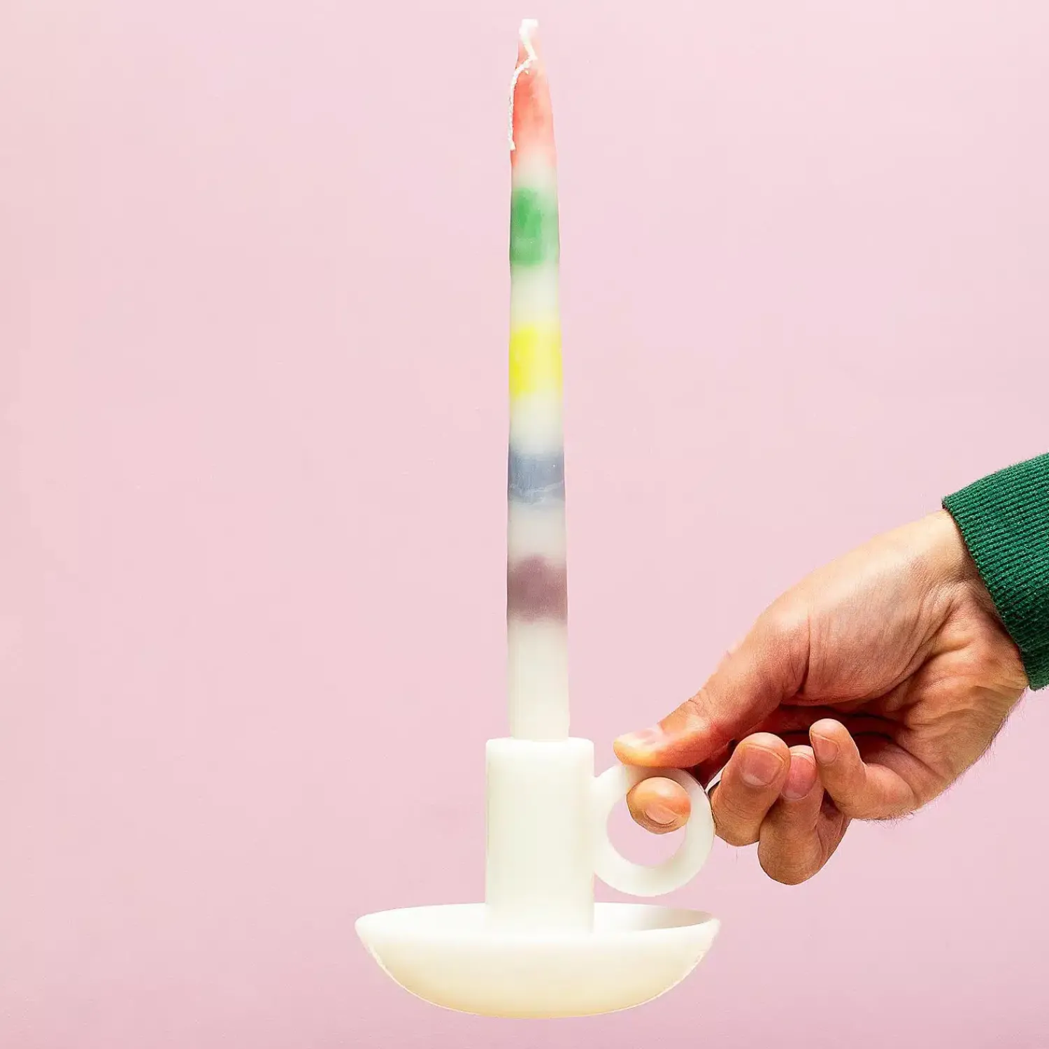 Ditverzinjeniet Verlichting|Kaarsen En Kandelaars|Regenboog druipkaars en kandelaar