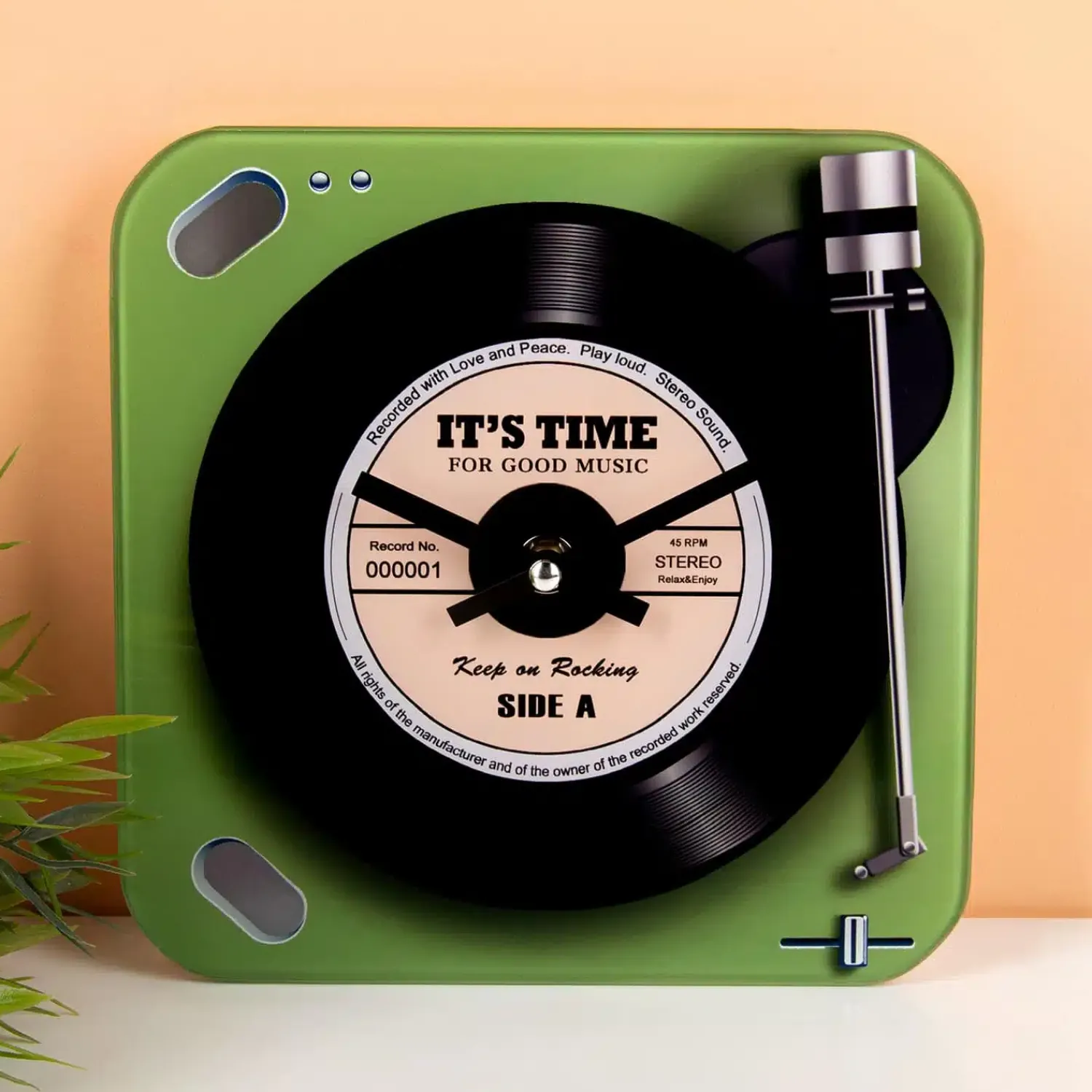 Ditverzinjeniet Retro|Klokken En Wekkers|Retro platenspeler klok