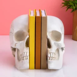 Ditverzinjeniet Boekensteunen|Schedel boekensteunen (set van 2)