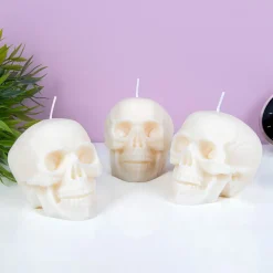 Ditverzinjeniet Kaarsen En Kandelaars|Schedel kaarsen (set van 3)