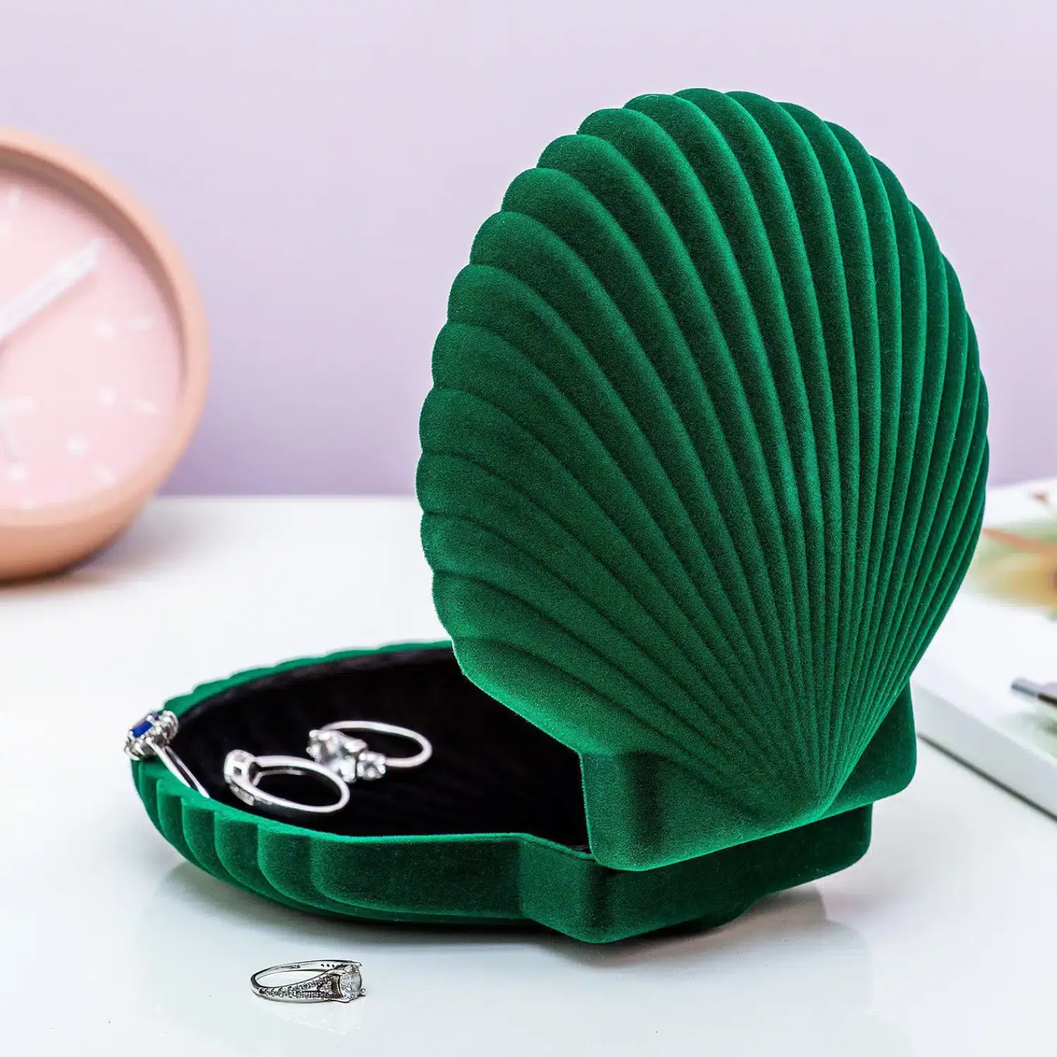 Ditverzinjeniet Tropisch|Sieradenhouders|Schelp sieradendoosje