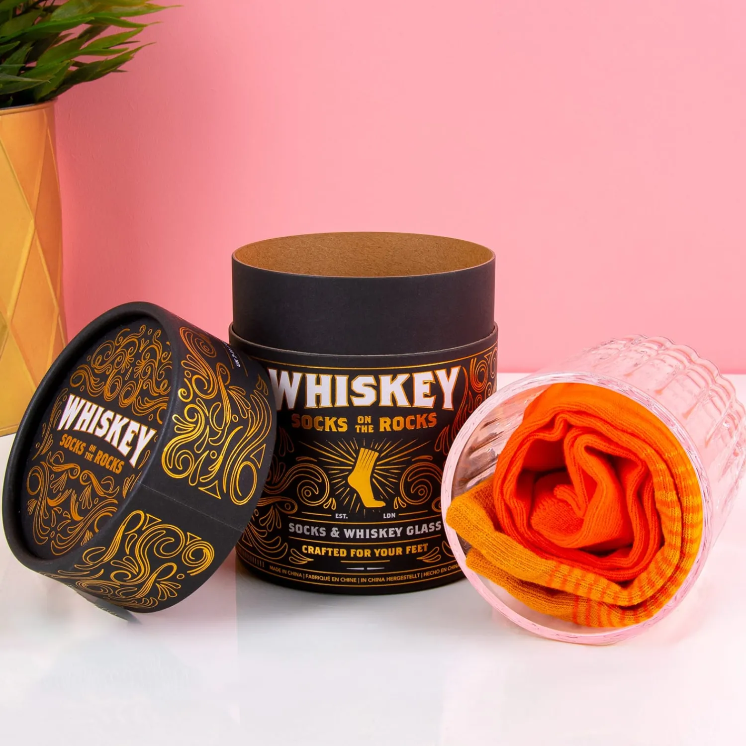 Ditverzinjeniet Sokken|Mokken & Glazen|Socks on the Rocks cadeauset