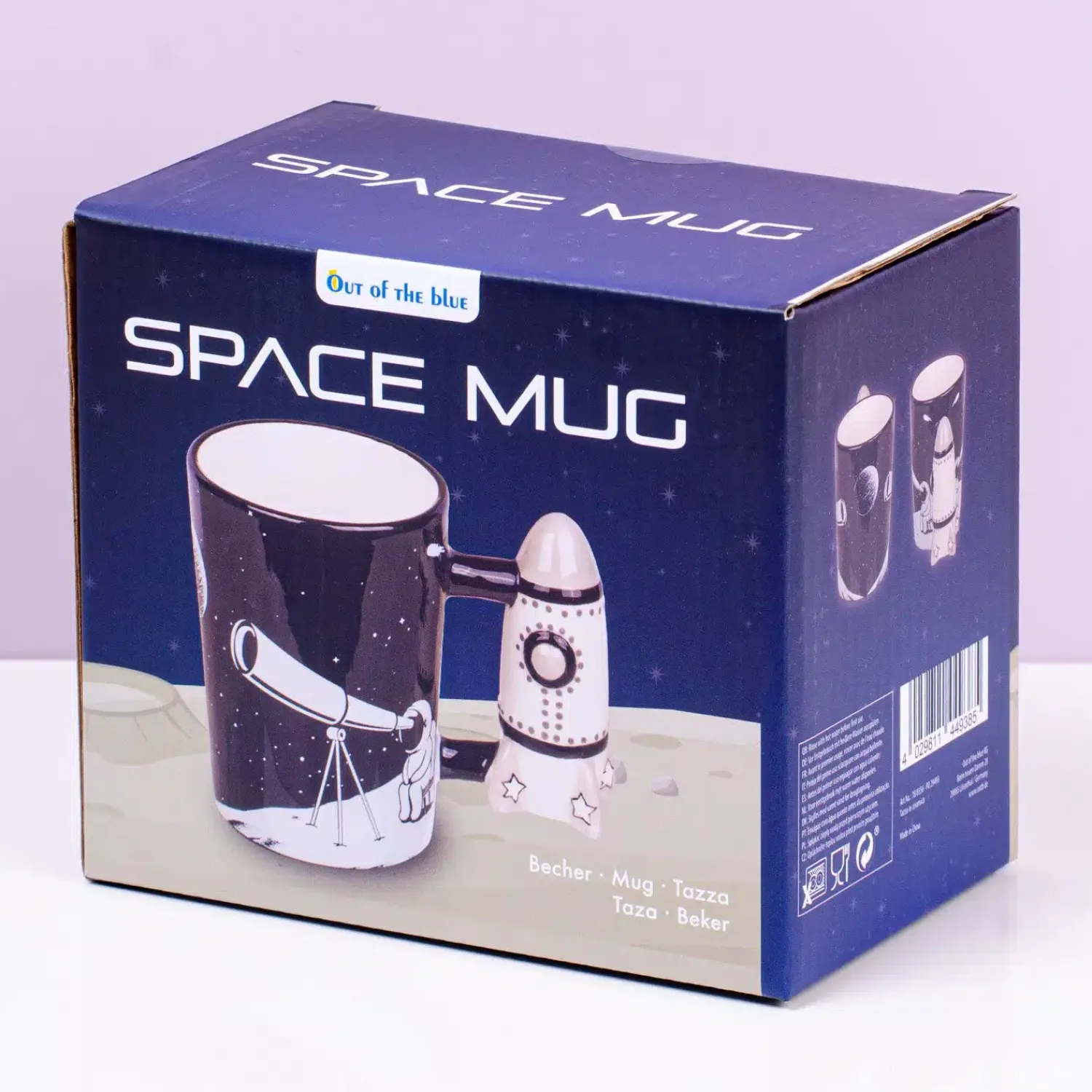 Ditverzinjeniet Mokken & Glazen|Space mok met raket oor