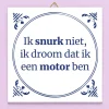 Ditverzinjeniet Tegeltjes|Tegeltje Ik snurk niet