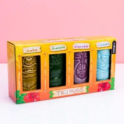 Ditverzinjeniet Tropisch|Mokken & Glazen|Tiki bekers (set van 4)