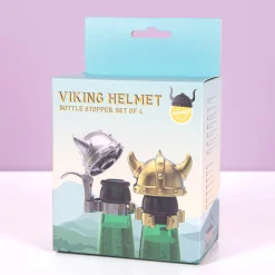 Ditverzinjeniet Borrelen|Viking helm flesstoppers (set van 4)