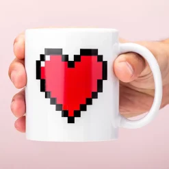 Ditverzinjeniet Retro|Mokken & Glazen|Warmtegevoelige mok pixel hart