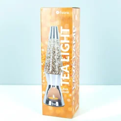 Ditverzinjeniet Lavalampen|Waxinelicht lavalamp gouden glitters