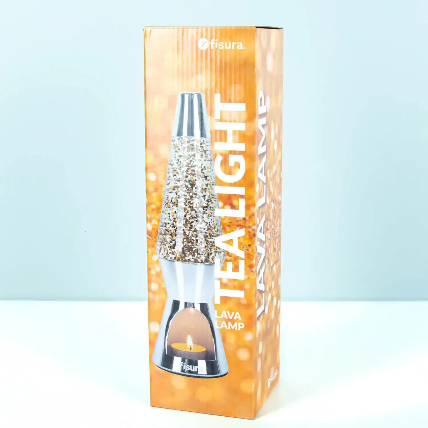 Ditverzinjeniet Lavalampen|Waxinelicht lavalamp gouden glitters