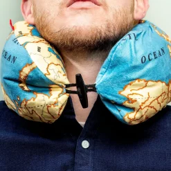 Ditverzinjeniet Reizen|Wereldkaart opblaasbaar nekkussen