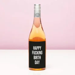 Ditverzinjeniet Wijnflessen|Borrelen|Wijnfles Happy fucking birthday
