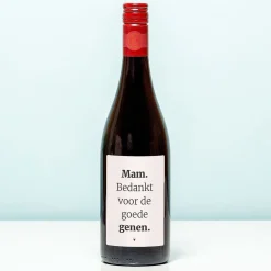 Ditverzinjeniet Wijnflessen|Borrelen|Wijnfles Mam bedankt voor de goede genen