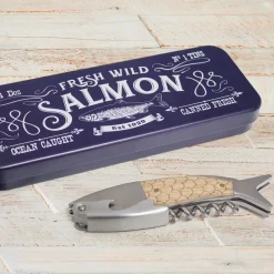 Ditverzinjeniet Borrelen|Flesopeners|Zalm kurkentrekker in cadeaublik