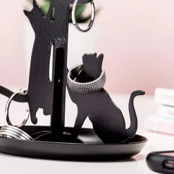Ditverzinjeniet Sieradenhouders|Zwarte Kat Sieradenhouder